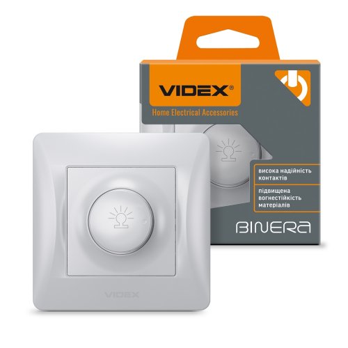 VIDEX BINERA Диммер 600Вт серебряный шелк