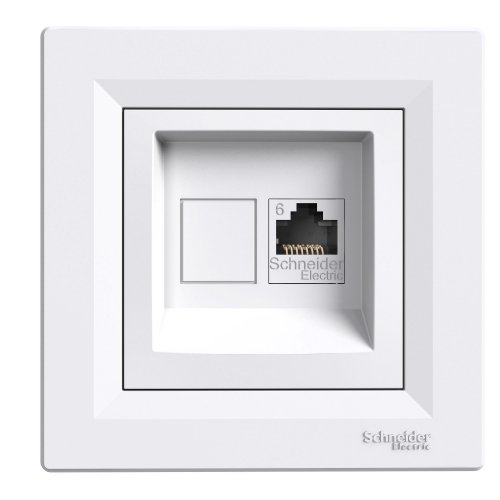 Розетка компьютерная RJ45 UTP КАТ. 5Е БЕЛАЯ ASFORA