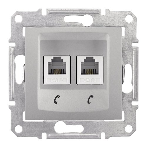КОМПЬЮТЕРНАЯ РОЗЕТКА RJ45 UTP КАТЕГОРИЯ 5e SEDNA АЛЮМИНИЙ
