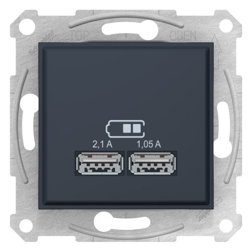 USB РОЗЕТКА SEDNA 2,1A ГРАФИТ