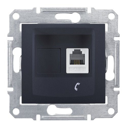 Телефонной розетке RJ11 SEDNA ГРАФИТ