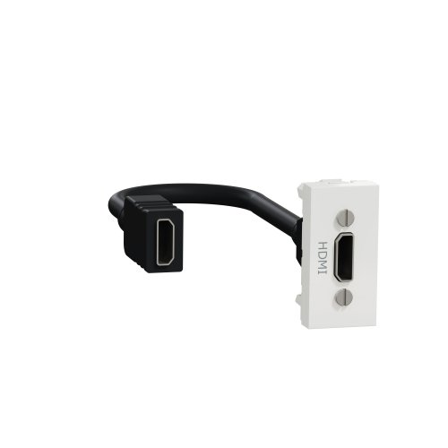 USB-коннектор 1 модуль белый