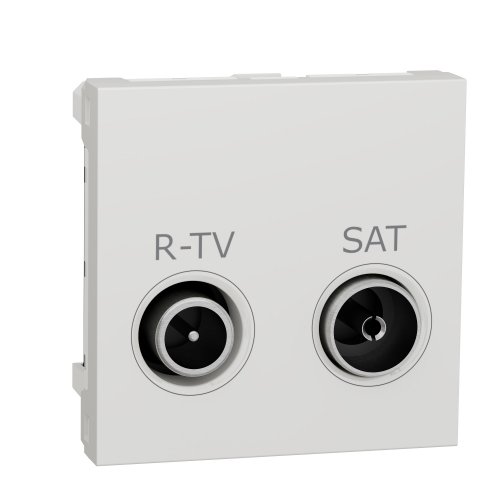 Розетка R-TV SAT одинарна, 2 модулі білий
