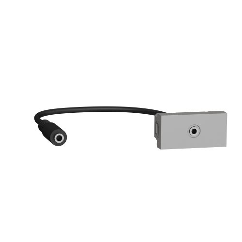 Розетка Minijack 1 модуль алюміній