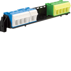 Держатель с клеммами PE / N: 16xN + 14xPE / 4xN + 4xPE