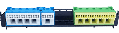 Держатель с клеммами PE / N: 19xN + 17xPE / 5xN + 5xPE
