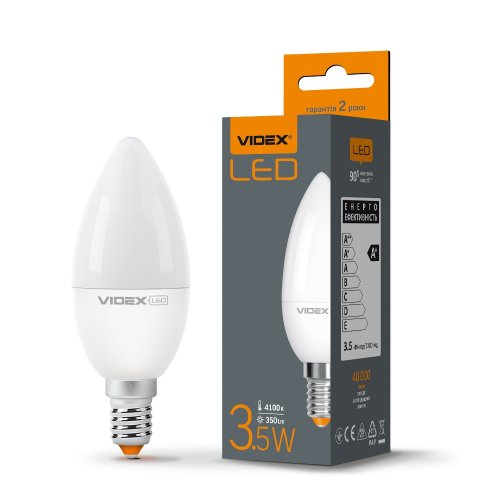 LED лампа VIDEX  C37e 3.5W E14 4100K
