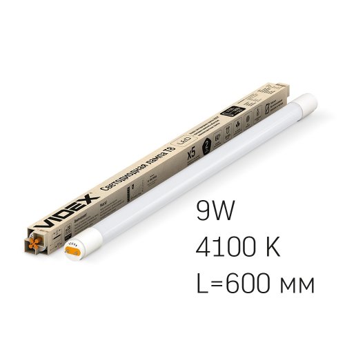 LED FITO лампа VIDEX T8F  9W 0.6M
