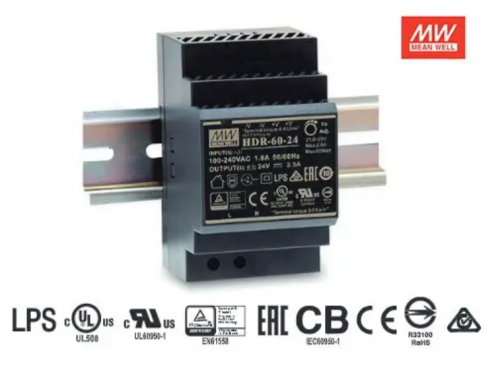 Блок питания Mean Well на DIN-рейку 60W DC24V (HDR-60-24)
