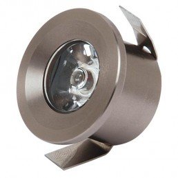 Світильник вбудований LED 1W 4200K 80Lm 185-264V d-33мм мат.хром кругл.