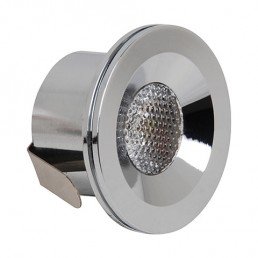 Світильник вбудований LED 3W 4200K 260Lm 185-264V d-40мм хром кругл.