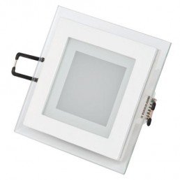 Светильник встраиваемый LED 6W 6400K 480Lm 165-260V 96мм белый квадрат.