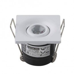 Світильник вбудований LED 1W 4200K 70Lm 85-265V d-40мм білий кругл.