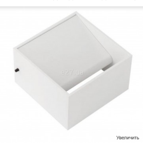 Світильник настінний LED 8W 4200K 520lm 100-240V 100мм. білий квадратний