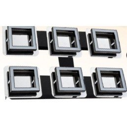 Светильник потолочный LED 6 * 5W 4000K 1800Lm 220-240V 430x260мм хром
