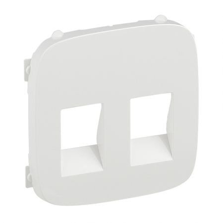 Лицьова панель розетки RJ11+RJ45 Білий, Valena ALLURE
