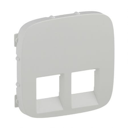 Лицьова панель розетки RJ11+RJ45 Білий, Valena ALLURE

