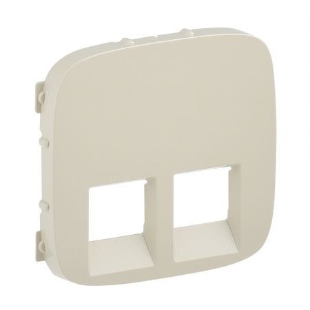 Лицьова панель розетки RJ11+RJ45 Слонова кістка, Valena ALLURE
