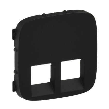 Лицьова панель розетки RJ11+RJ45 Антрацит, Valena ALLURE
