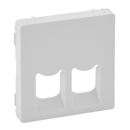 Лицьова панель розетки RJ11+RJ45 Білий, Valena LIFE
