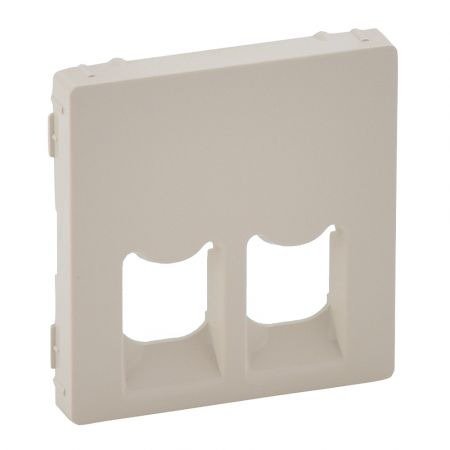 Лицьова панель розетки RJ11+RJ45 Слонова кістка, Valena LIFE
