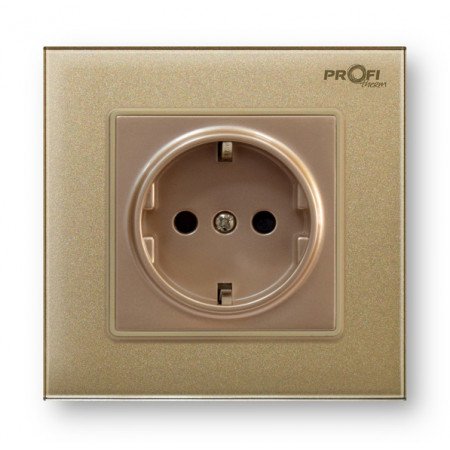 Розетка із заземленням Profi therm Singl Pure Gold