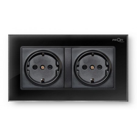 Розетка с заземлением Profi therm Dual Elegant Black