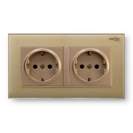Розетка с заземлением Profi therm Dual Pure Gold