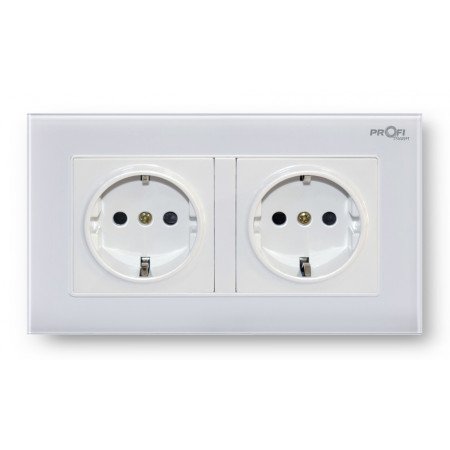 Розетка с заземлением Profi therm Dual Snow White