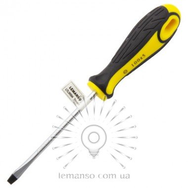 Викрутка плоска LEMANSO 5x100 LTL30004 жовто-чорна
