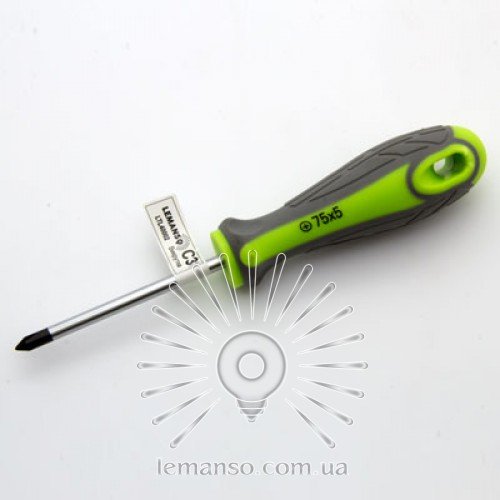 Викрутка LEMANSO PH1x75 LTL40002 сіро-зелена