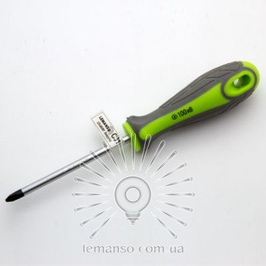 Викрутка LEMANSO PH6x100 LTL40007 сіро-зелена
