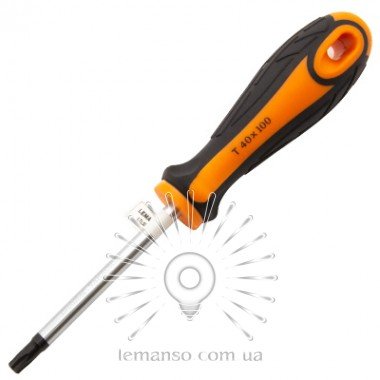 Викрутка LEMANSO T40x100 LTL50008 помаранчево-чорна