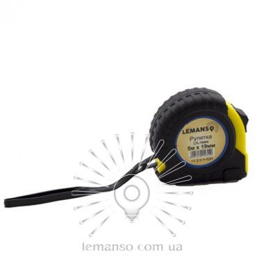 Рулетка LEMANSO 5м x 19мм LTL70004 жовто-чорна