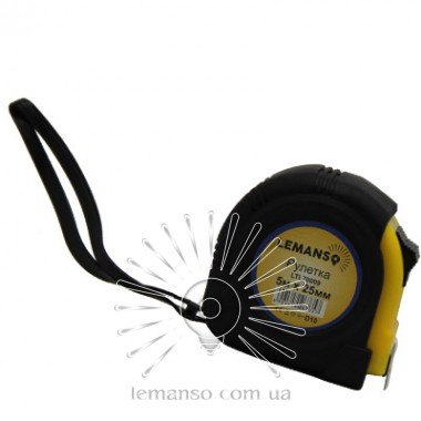 Рулетка LEMANSO 5м x 25мм LTL70009 жовто-чорна