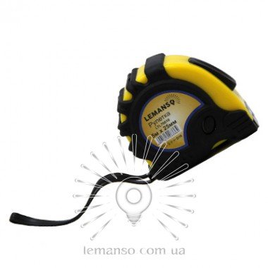Рулетка LEMANSO 5м x 25мм LTL70010 жовто-чорна