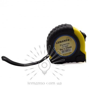 Рулетка LEMANSO 8м x 25мм LTL70005 жовто-чорна