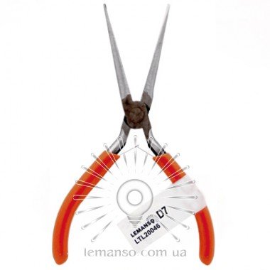 Круглогубці з довгими губками LEMANSO 5" LTL20046 помаранчеві