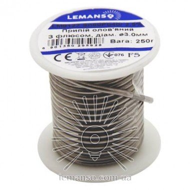 Припій в бухті Lemanso 2,5% 3,0 мм 250г / LM9122