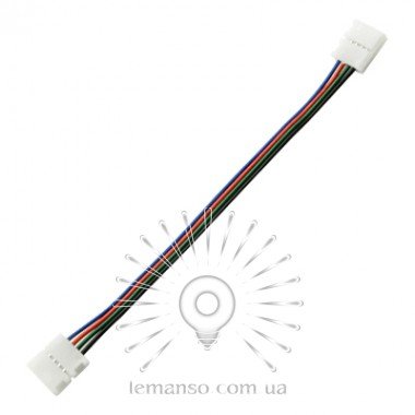 З'єднувач 2 зажими по 4pin 10мм проводи 15см для RGB ленти Lemanso / LMA9402