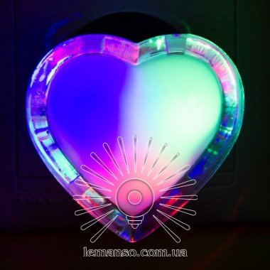 Нічник Lemanso Серце мультик 3 LED / NL135
