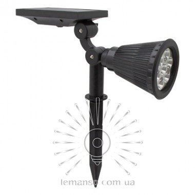 Світильник LED газон Lemanso 4W IP65 сон. батарея і акум./ CAB3411