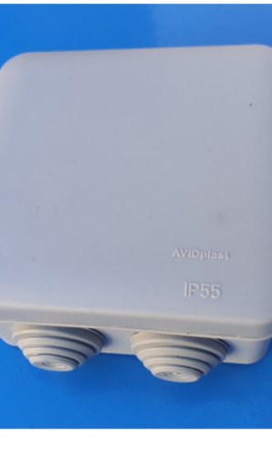 90х90-РК3 Коробка розподільна зовнішня СІРА (Avidplast)-(90шт,уп)