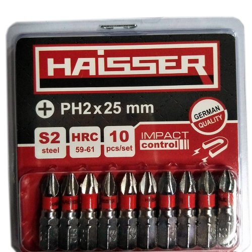 Набір біт Haisser PH2X25 мм (10шт)