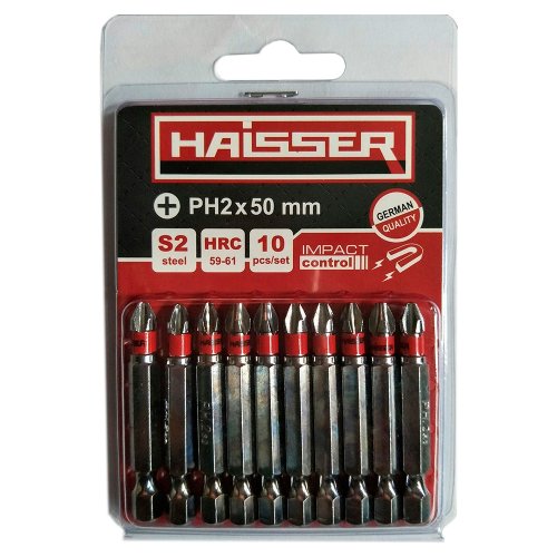 Набір біт Haisser PH2X50 мм (10шт)