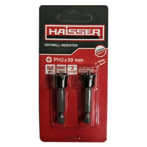 Набір біт по гіпсокартону Haisser PH2X50 мм 2шт