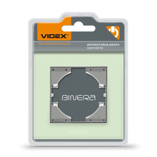 VIDEX BINERA Рамка зеленое стекло одинарная горизонтальная