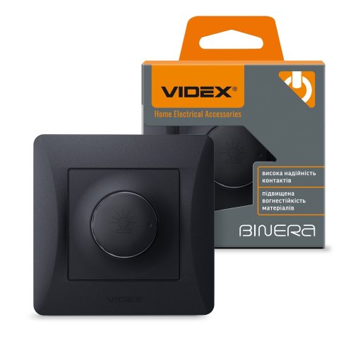 VIDEX BINERA Диммер 600Вт черный графит